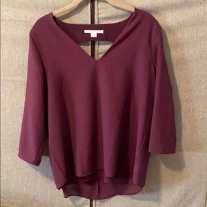 Maroon Long Sleeve Blouse